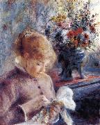 Pierre-Auguste Renoir Feune Femme cousant oil painting